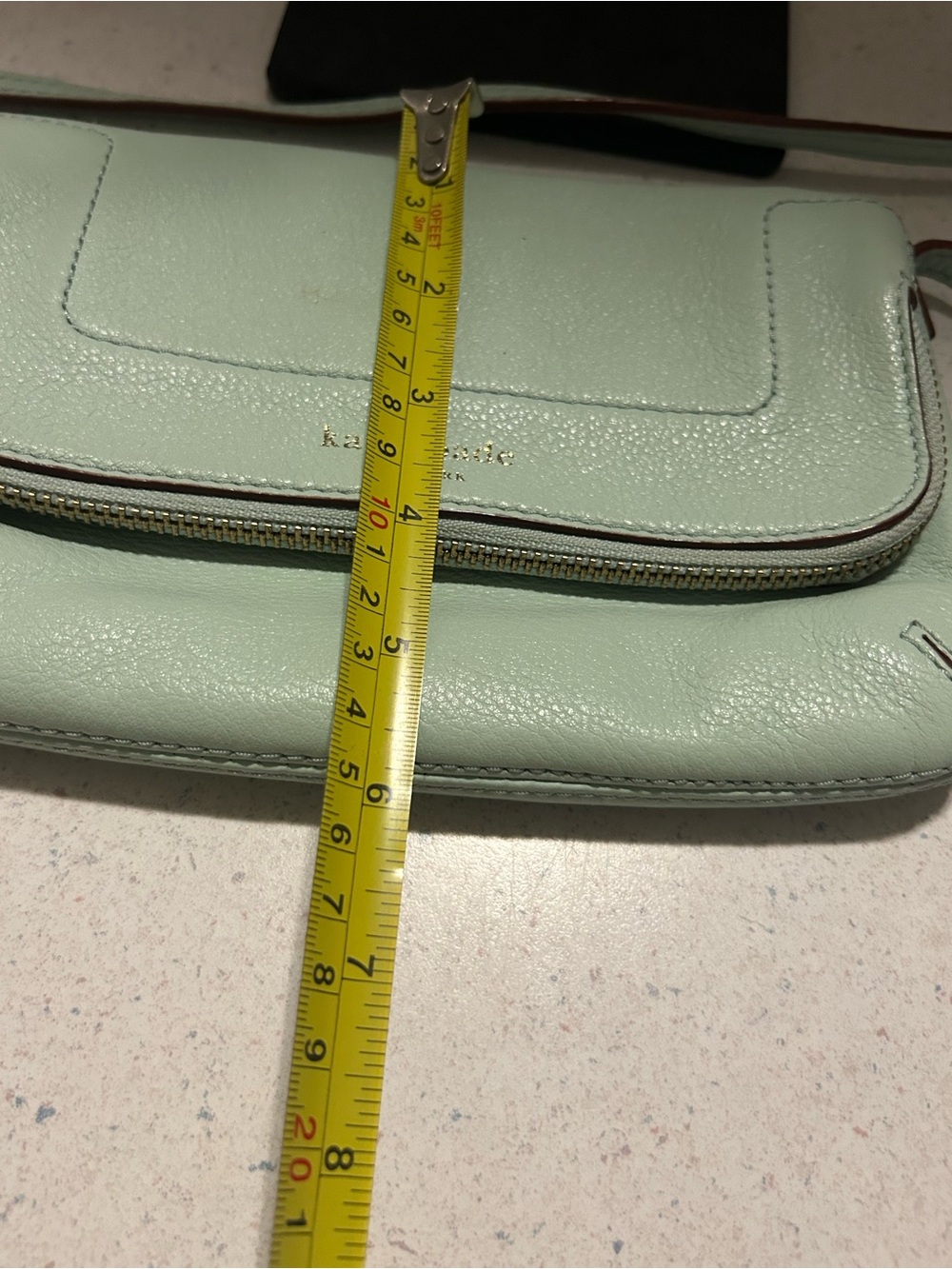 kate spade Minty Blue Leather Crossbody with Gold Hardware - Picture 8 of 10